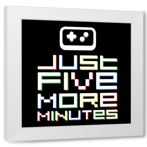 Five More Minutes White Modern Wood Framed Art Print by Rodriquez Jr, Enrique