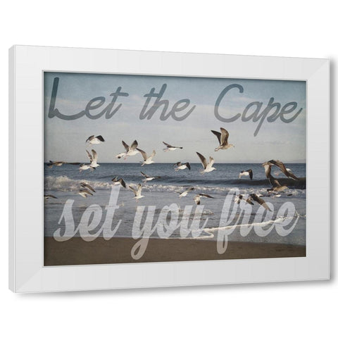 Cape Be Free White Modern Wood Framed Art Print by Urquhart, Elizabeth