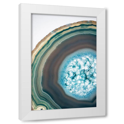 Geode Close Up 1 White Modern Wood Framed Art Print by Urquhart, Elizabeth