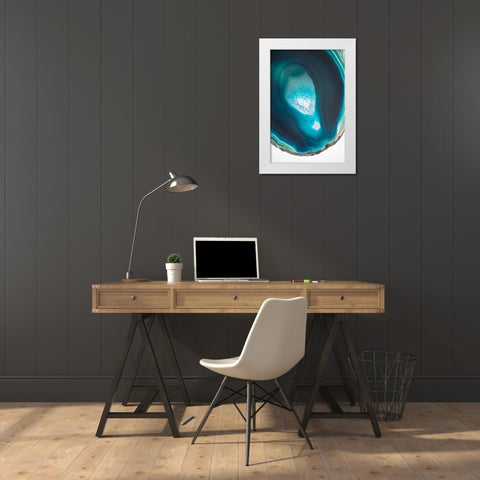 Geode Close Up 2 White Modern Wood Framed Art Print by Urquhart, Elizabeth