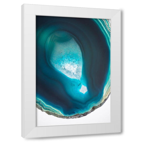 Geode Close Up 2 White Modern Wood Framed Art Print by Urquhart, Elizabeth