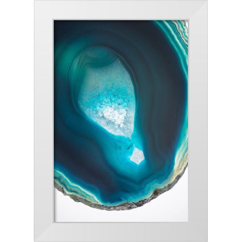 Geode Close Up 2 White Modern Wood Framed Art Print by Urquhart, Elizabeth