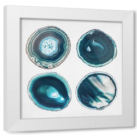 Geode Collection 4 White Modern Wood Framed Art Print by Urquhart, Elizabeth