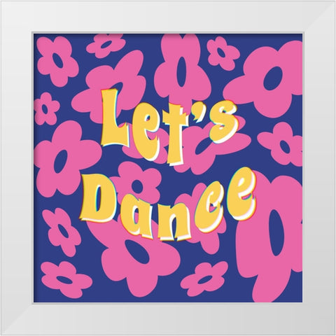 Lets Dance White Modern Wood Framed Art Print by Buenfil, Andrea