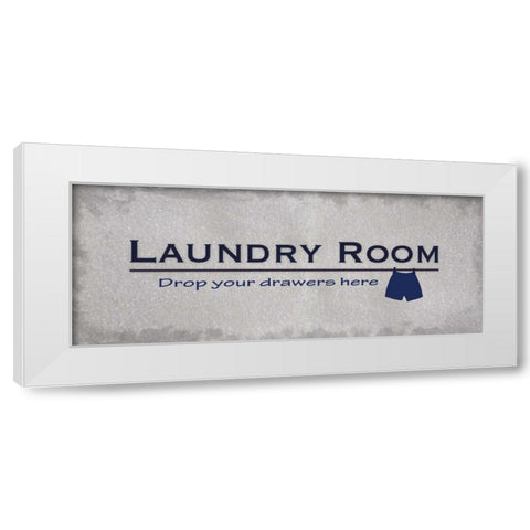 Laundry Room Drawers White Modern Wood Framed Art Print by Gibbons, Lauren