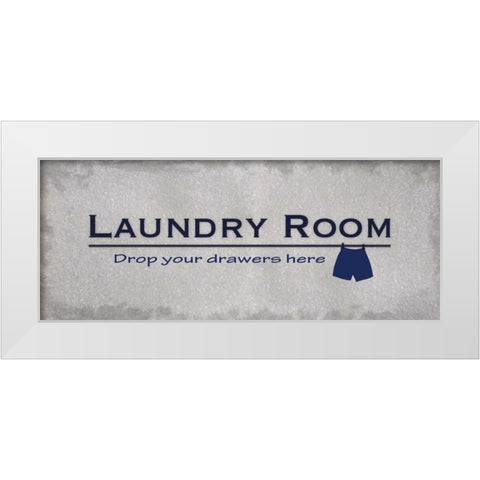 Laundry Room Drawers White Modern Wood Framed Art Print by Gibbons, Lauren