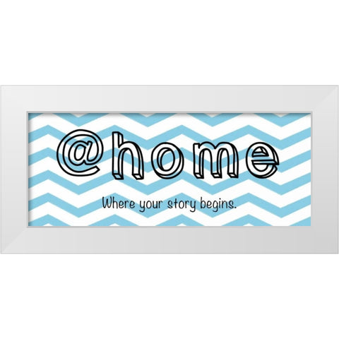 Home White Modern Wood Framed Art Print by Gibbons, Lauren