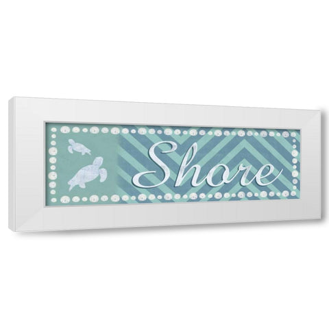 Shore Turtles White Modern Wood Framed Art Print by Gibbons, Lauren