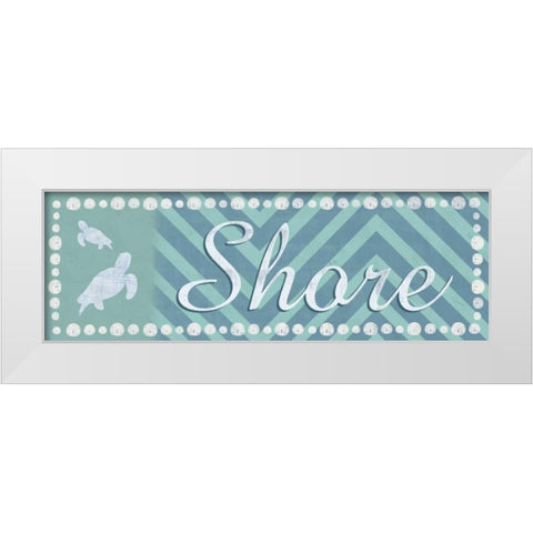 Shore Turtles White Modern Wood Framed Art Print by Gibbons, Lauren