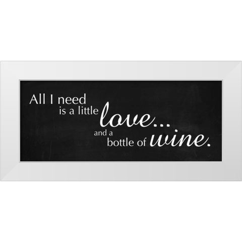 Love and Wine White Modern Wood Framed Art Print by Gibbons, Lauren