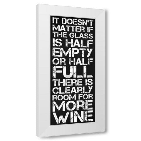 More Wine White Modern Wood Framed Art Print by Gibbons, Lauren