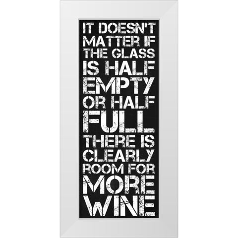 More Wine White Modern Wood Framed Art Print by Gibbons, Lauren