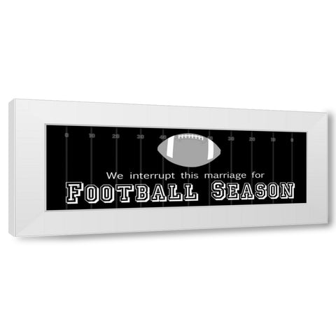 Man Cave Football White Modern Wood Framed Art Print by Gibbons, Lauren