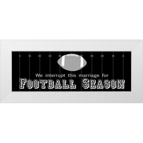 Man Cave Football White Modern Wood Framed Art Print by Gibbons, Lauren