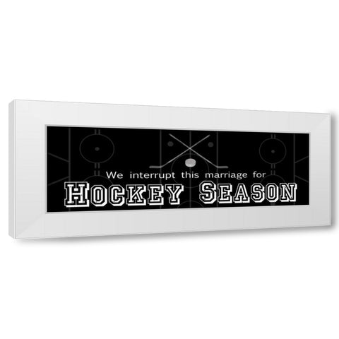 Man Cave Hockey White Modern Wood Framed Art Print by Gibbons, Lauren