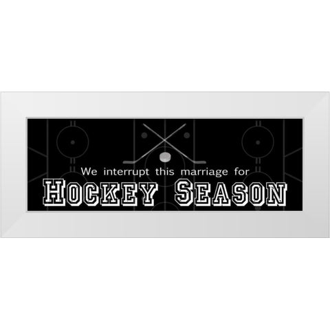 Man Cave Hockey White Modern Wood Framed Art Print by Gibbons, Lauren