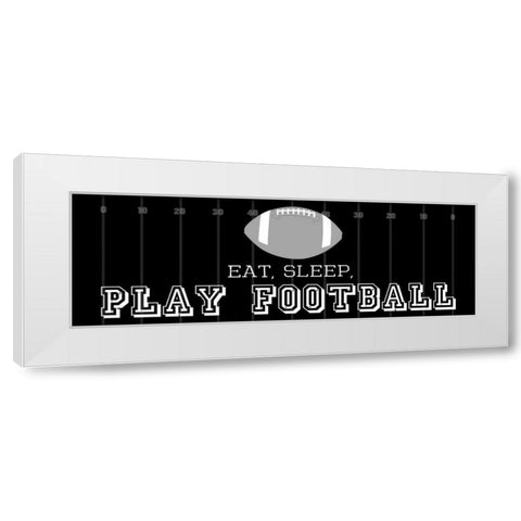 Man Cave Football 2 White Modern Wood Framed Art Print by Gibbons, Lauren
