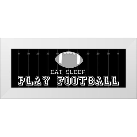 Man Cave Football 2 White Modern Wood Framed Art Print by Gibbons, Lauren