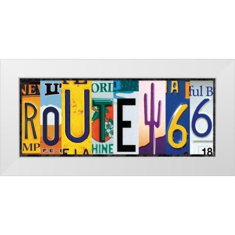 Route 66 White Modern Wood Framed Art Print by Gibbons, Lauren