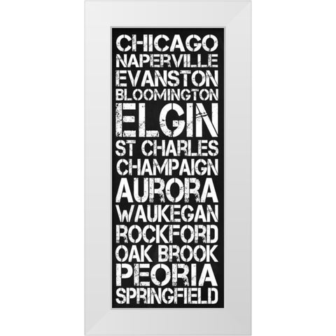 Illinois White Modern Wood Framed Art Print by Gibbons, Lauren