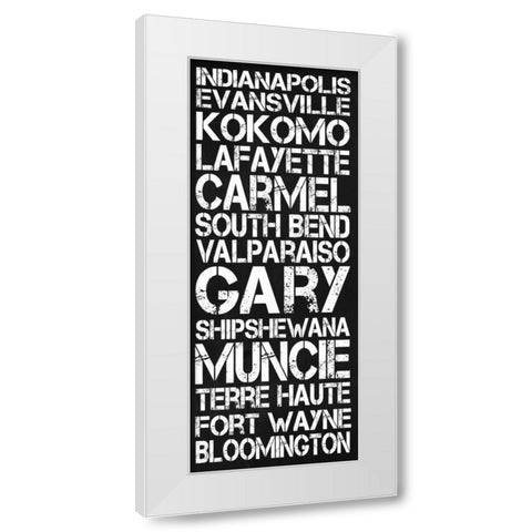 Indiana White Modern Wood Framed Art Print by Gibbons, Lauren