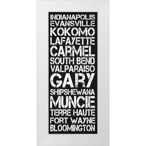 Indiana White Modern Wood Framed Art Print by Gibbons, Lauren