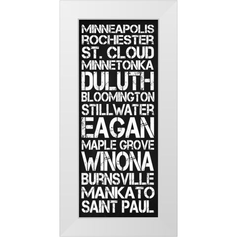 Minnesota White Modern Wood Framed Art Print by Gibbons, Lauren