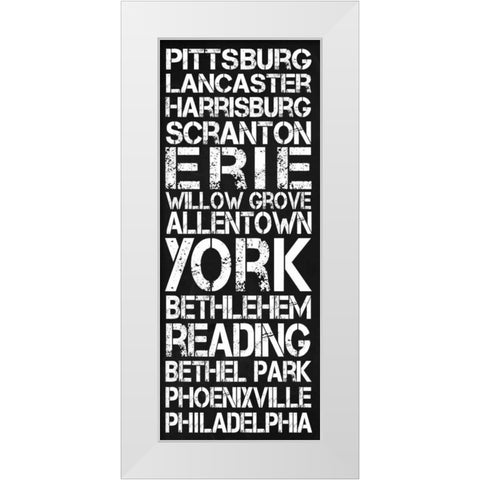 Pennsylvania White Modern Wood Framed Art Print by Gibbons, Lauren