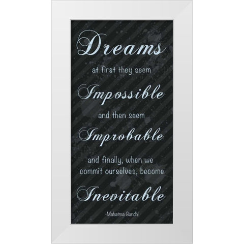 Blue Gandhi White Modern Wood Framed Art Print by Gibbons, Lauren