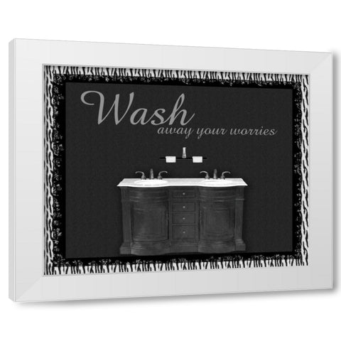 Sink Zebra White Modern Wood Framed Art Print by Gibbons, Lauren