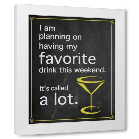 Favorite Drink White Modern Wood Framed Art Print by Gibbons, Lauren