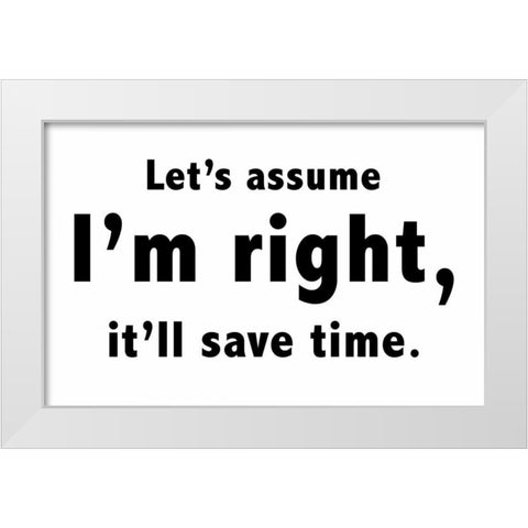 Im Right 2 White Modern Wood Framed Art Print by Gibbons, Lauren