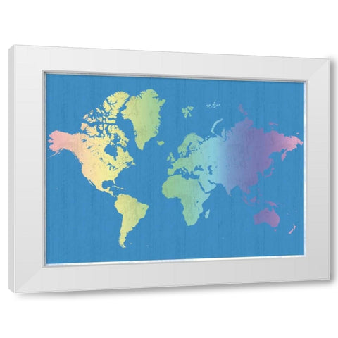 Wanderlus World White Modern Wood Framed Art Print by Gibbons, Lauren