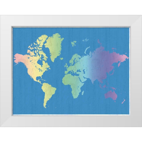 Wanderlus World White Modern Wood Framed Art Print by Gibbons, Lauren