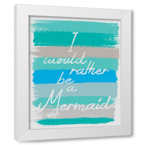 Mermaid White Modern Wood Framed Art Print by Gibbons, Lauren