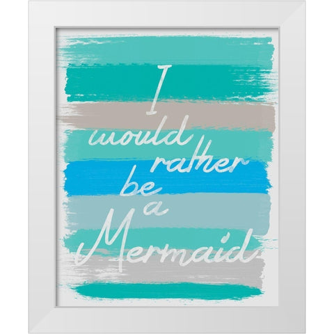 Mermaid White Modern Wood Framed Art Print by Gibbons, Lauren