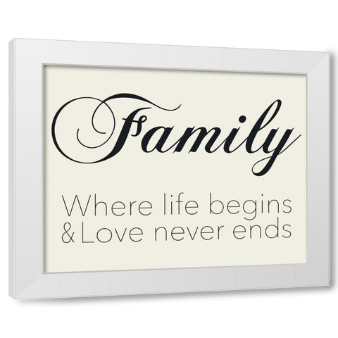 Family Life White Modern Wood Framed Art Print by Gibbons, Lauren