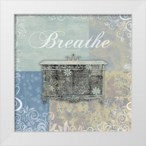 Breathe Bath Tub White Modern Wood Framed Art Print by Gibbons, Lauren