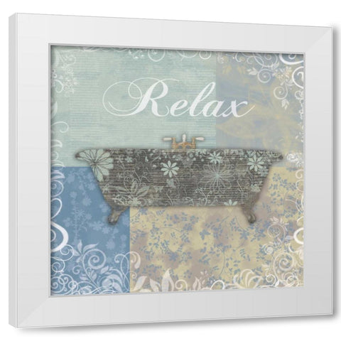 Relax Bath Tub White Modern Wood Framed Art Print by Gibbons, Lauren