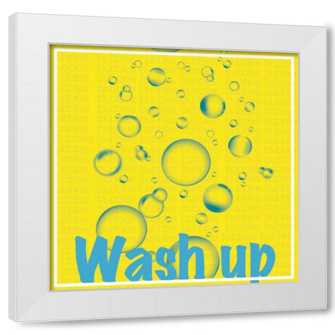 Wash Up Bubbles White Modern Wood Framed Art Print by Gibbons, Lauren