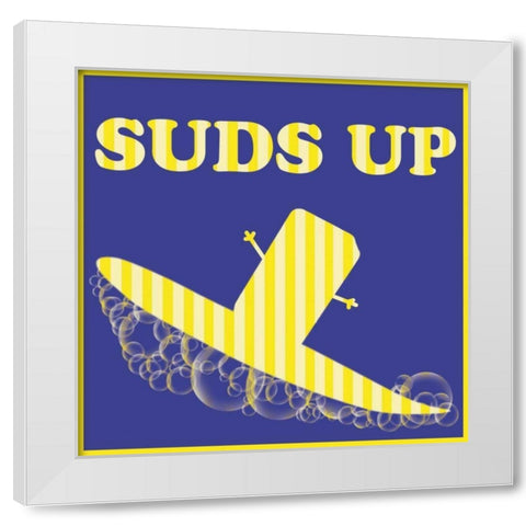 Suds Up White Modern Wood Framed Art Print by Gibbons, Lauren