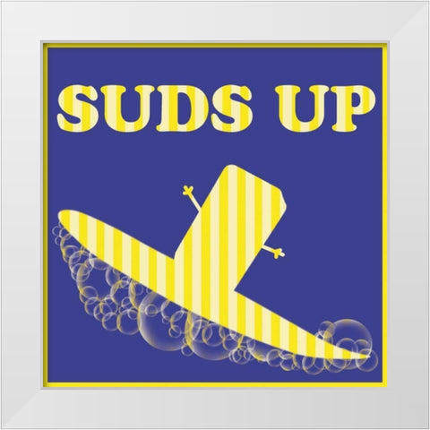 Suds Up White Modern Wood Framed Art Print by Gibbons, Lauren