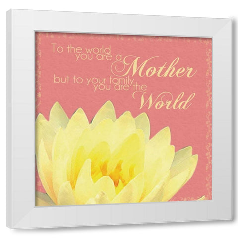 You Are The World White Modern Wood Framed Art Print by Gibbons, Lauren