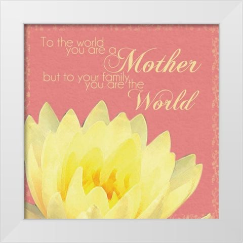 You Are The World White Modern Wood Framed Art Print by Gibbons, Lauren