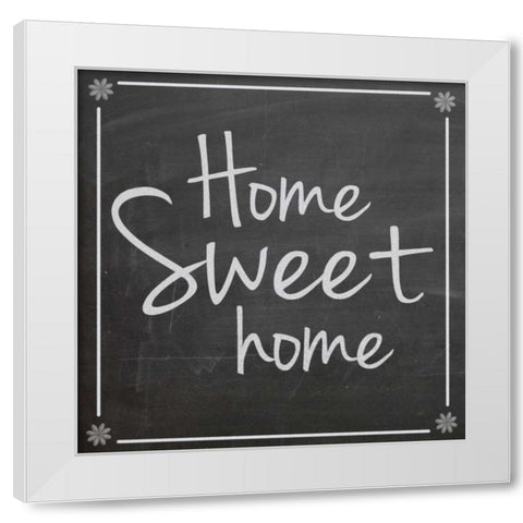 Home Sweet Home White Modern Wood Framed Art Print by Gibbons, Lauren