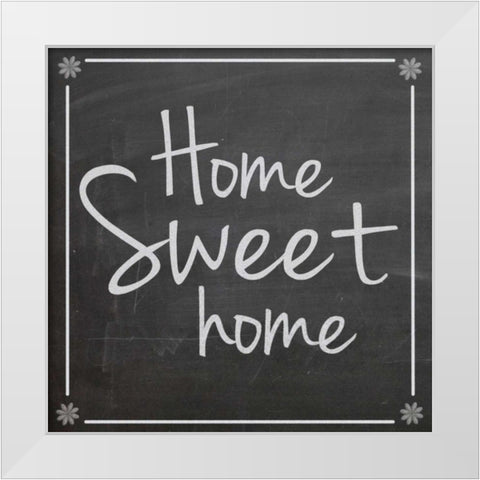 Home Sweet Home White Modern Wood Framed Art Print by Gibbons, Lauren