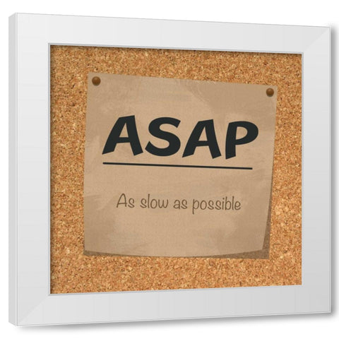 ASAP Cork White Modern Wood Framed Art Print by Gibbons, Lauren