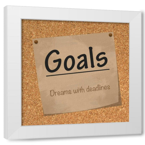 Goal Scork White Modern Wood Framed Art Print by Gibbons, Lauren