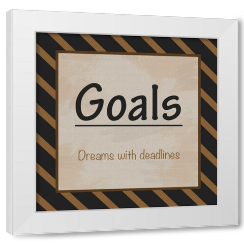 Goals White Modern Wood Framed Art Print by Gibbons, Lauren