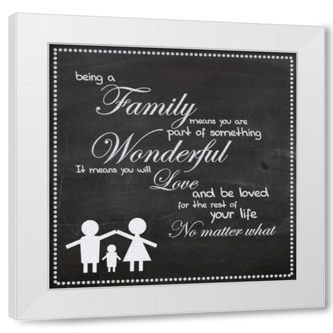 Family Chalk White White Modern Wood Framed Art Print by Gibbons, Lauren